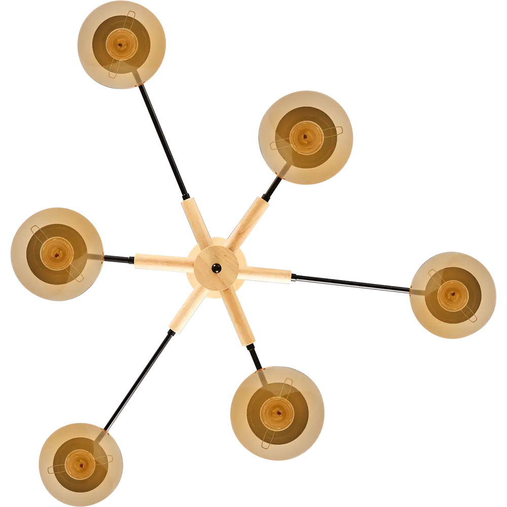 Люстра СЕМЬ ОГНЕЙ Луара — элегантное черно-золотое освещение для просторных интерьеров 85243324 STLM-0060376 - Вид №3