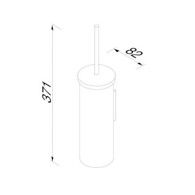 Металлическая настенная туалетная щетка Geesa Nemox ARCH-00060933 - Вид №3