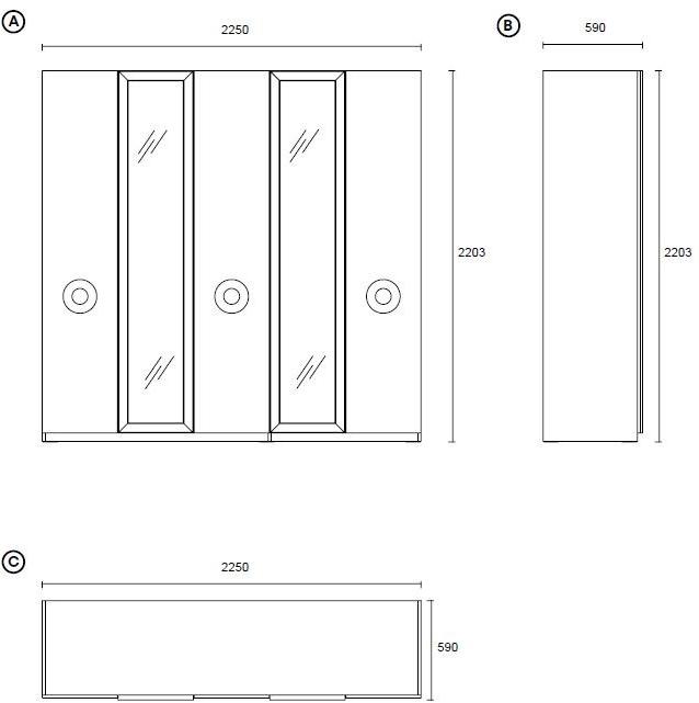 Enza Home Лакированный шкаф с ящиками Ottavia sun-id-1404367 - Вид №6