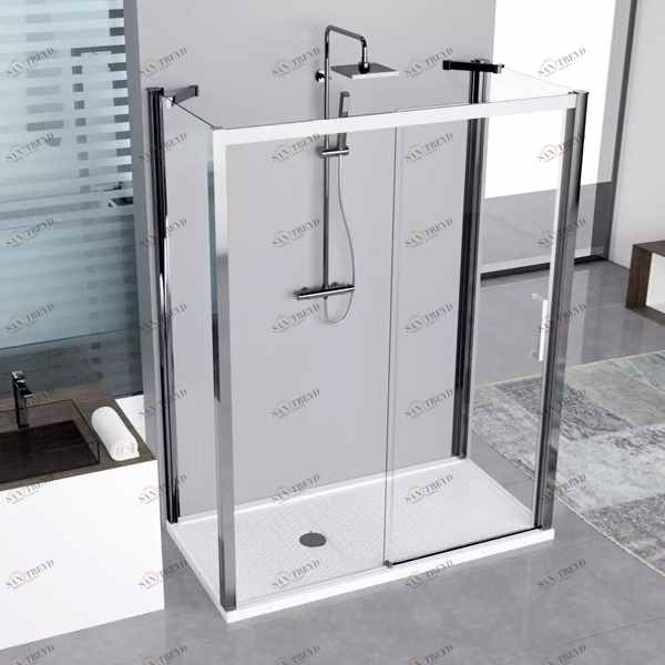 Душевой уголок 120x75 KUADRA 2P+F+F Novellini KUADRA KUAD2P114S1KKUADF751KKUADF751KKUAD2P114D1KKUADF751KKUADF751K