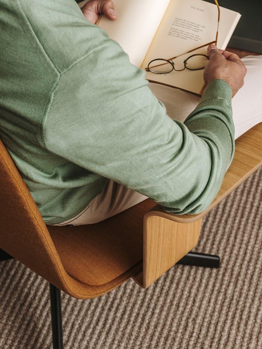 ENEA Кресло из ткани с 4 спицами и подлокотниками Lottus lounge sun-id-1427539 - Вид №12