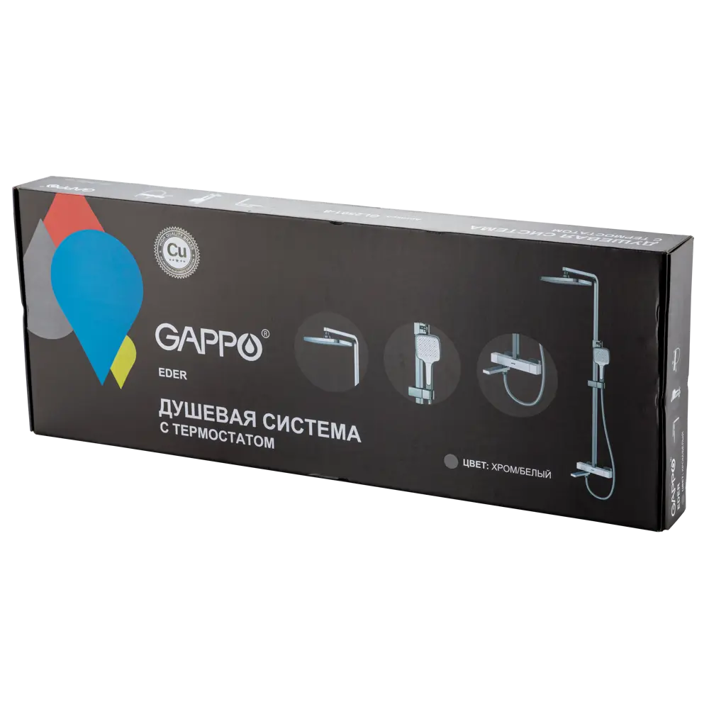 Душевая система Gappo Eder с термостатом и верхним душем 89400933 STLM-1575118 - Вид №14