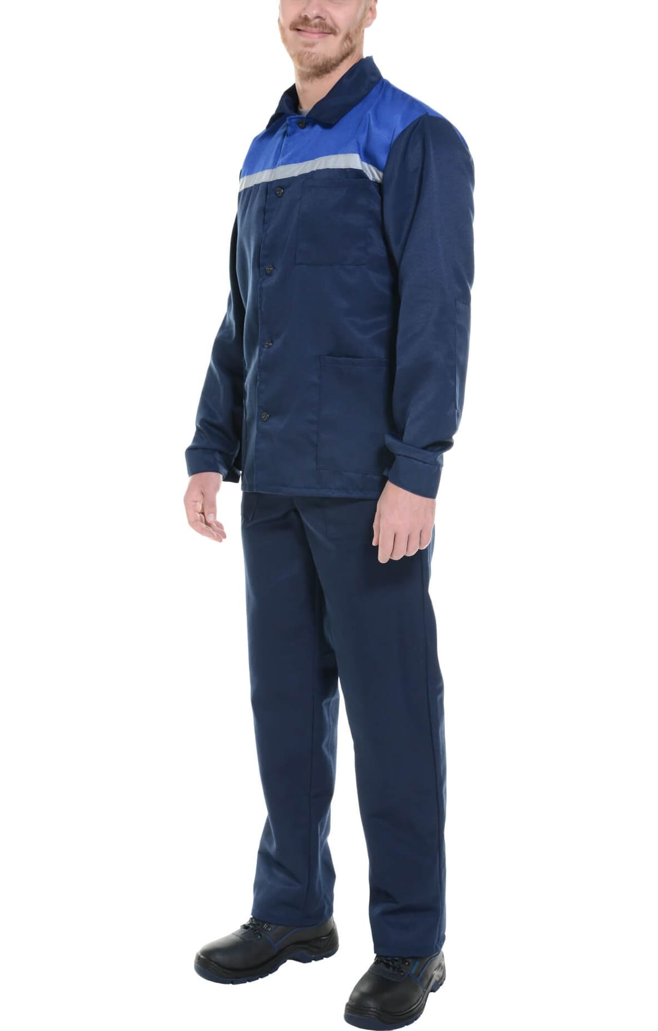 63022 Костюм Строителя темно-синий василек  Летняя спецодежда  размер 44-46/170-176  - Вид №7