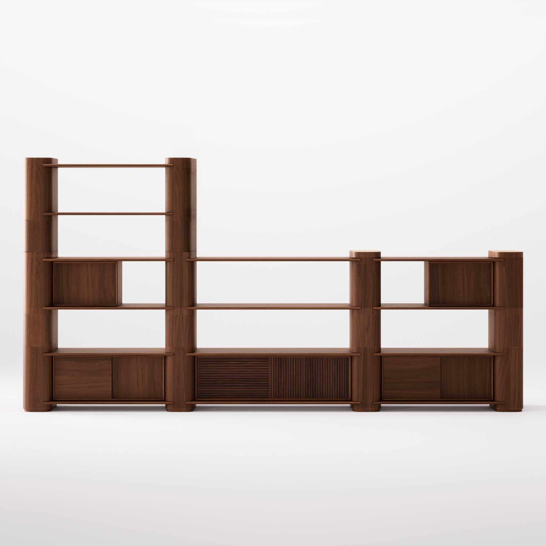 Деревянный самонесущий модульный книжный шкаф Wewood Path ARCH-00032308 - Вид №11