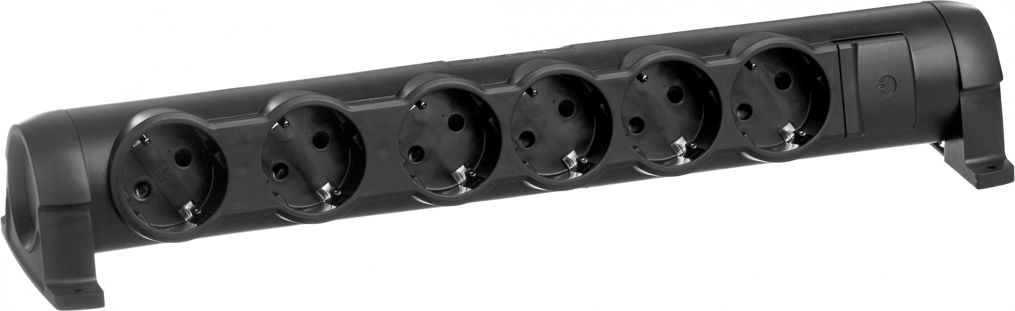 694610 Многорозеточный блок ''комфорт'' 6 x 2к+з - поставляется без кабеля черный Legrand 