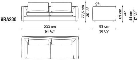 B&B Italia 3-х местный кожаный диван Richard sun-id-1369376 - Вид №2