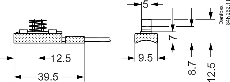 Danfoss AKS AKS12 Датчик темературы , 8500 мм, AMP 084N0041  - Вид №7