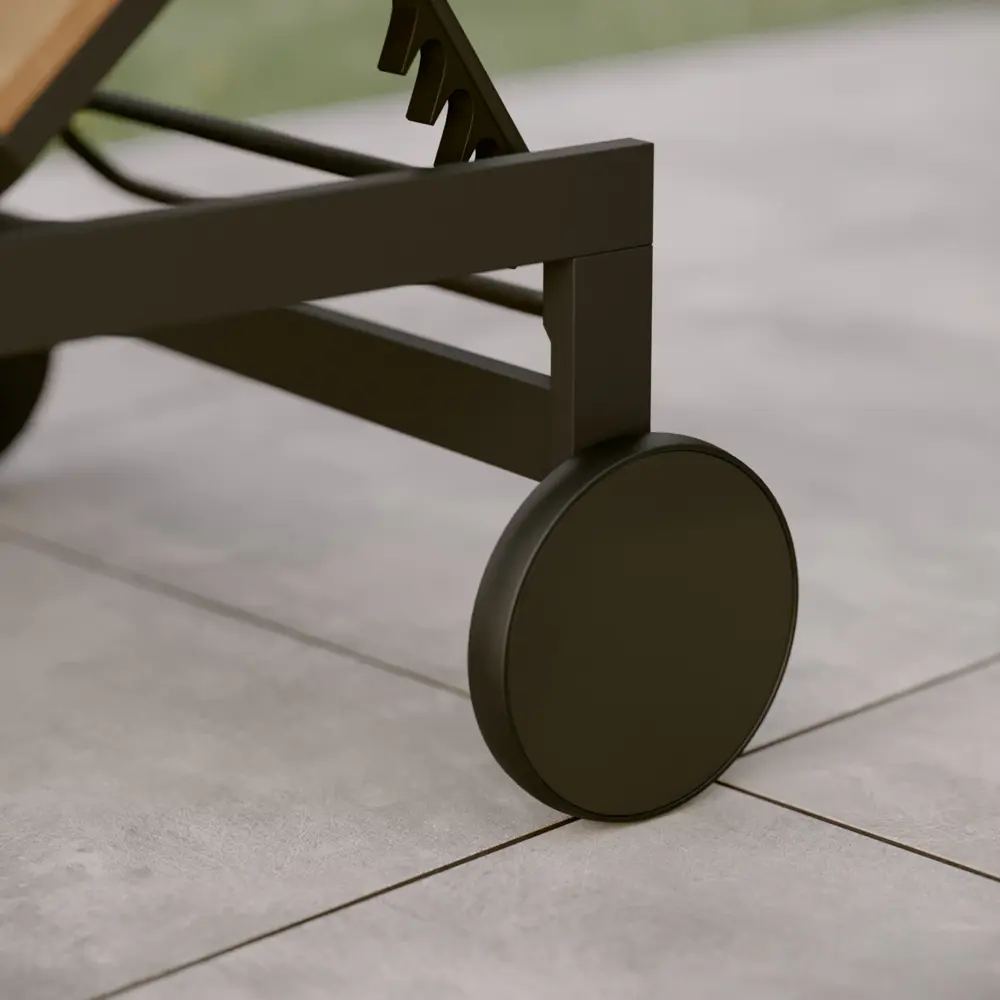 Шезлонг Naterial Clara 74x195x36.5 см алюминий/фанера цвет бежевый STLM-2174062 - Вид №9