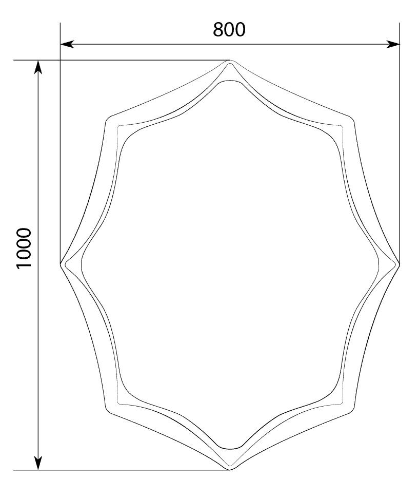 У67653 Зеркало Angel 80*100 White 1 Marka Art - Вид №1