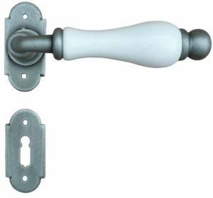 Galbusera Ручка из фарфора и железа с накладкой Dublino 1-08+d13 / 4-10+d13