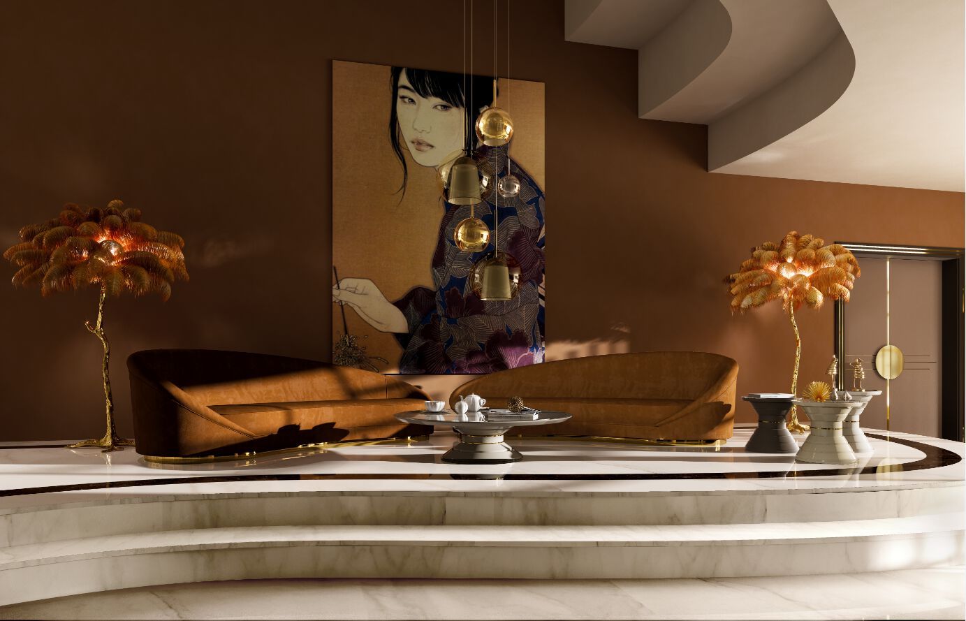 Высокий круглый журнальный столик Vismara Design MINIONS ARCH-00130415 - Вид №1