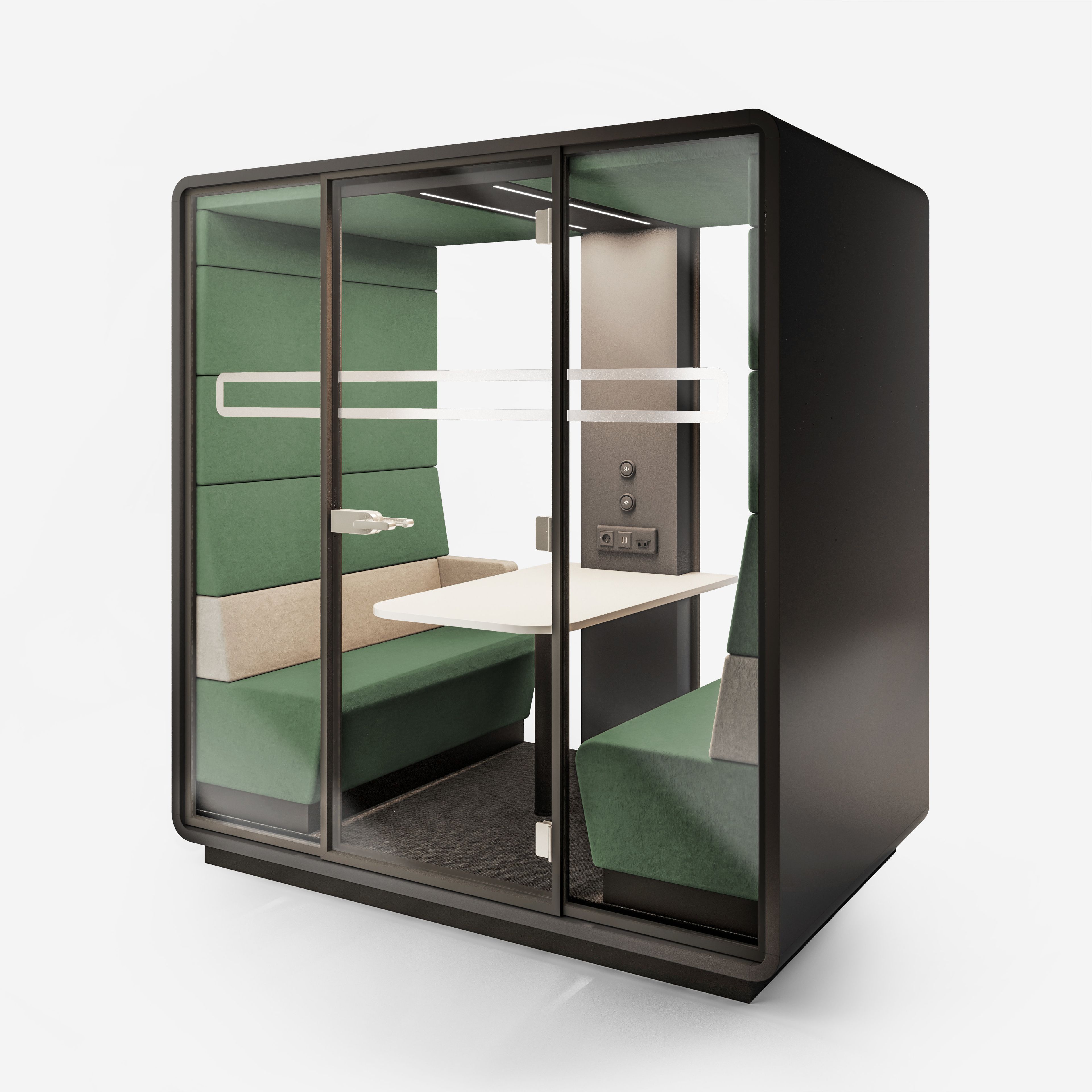 Многосторонняя акустическая офисная кабина со встроенным освещением Mikomax Smart Office Hushoffice ARCH-00086277 - Вид №22