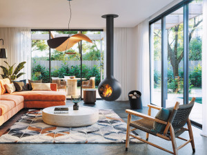 Центральный подвесной камин