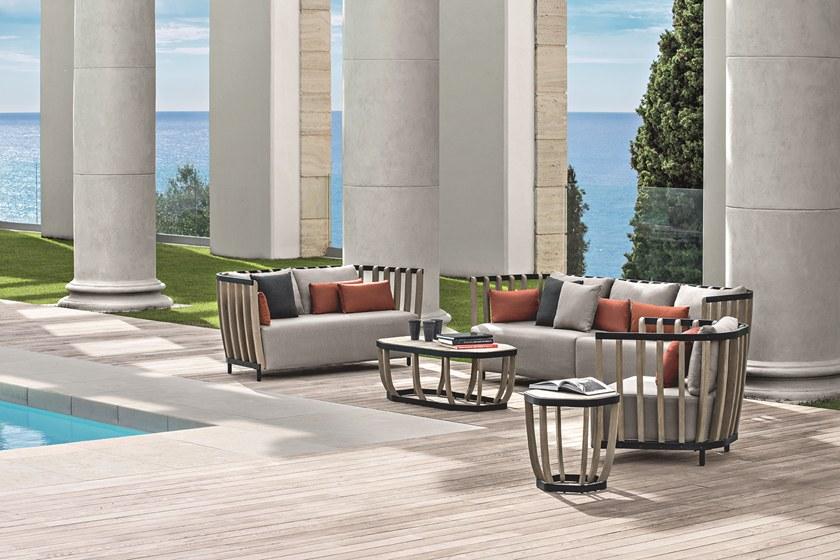 Ethimo Круглый садовый столик из тика Swing Swtb05 - Вид №2