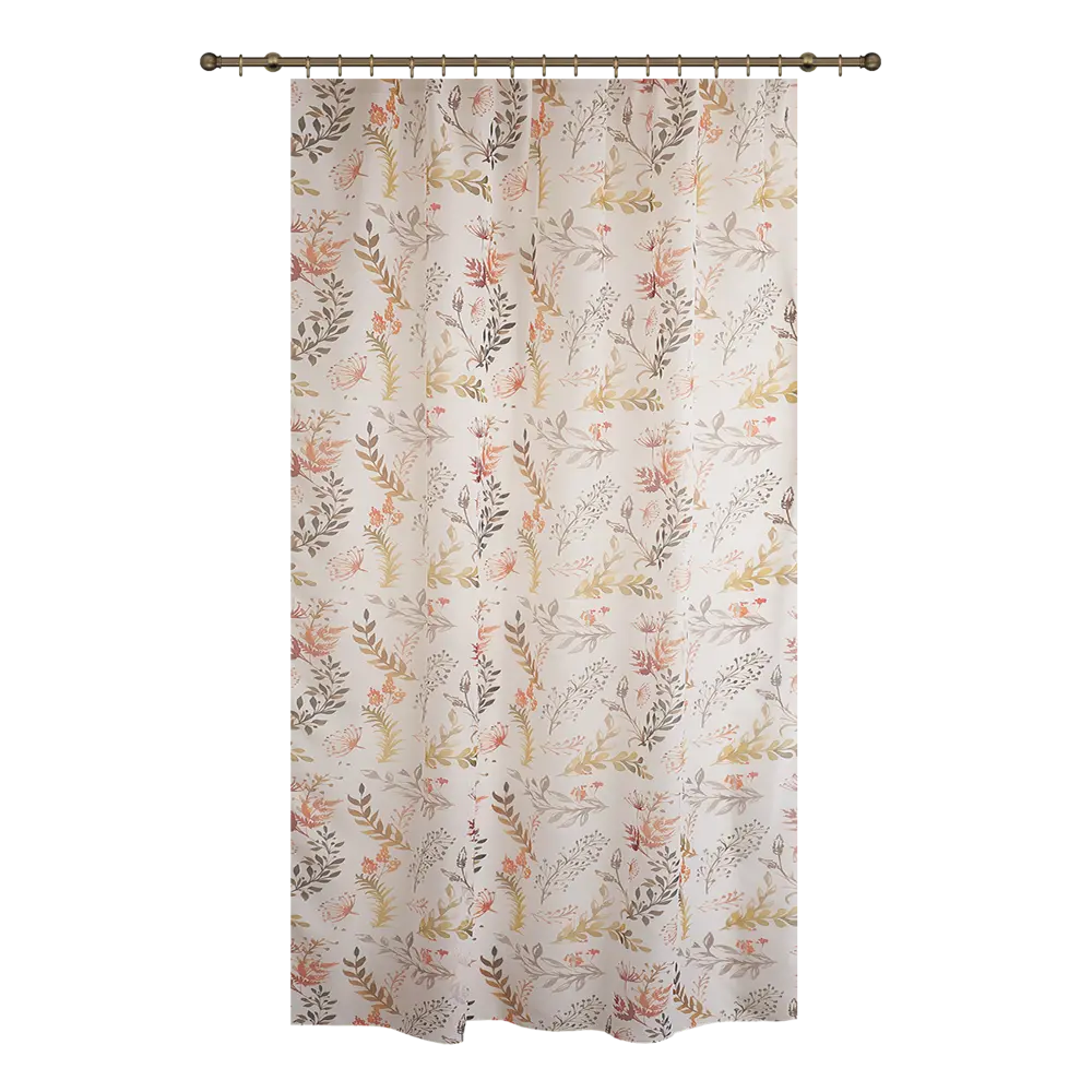 Тюль на ленте для кухни Листья 140x180 см цвет коричневый WITERRA STLM-2030496