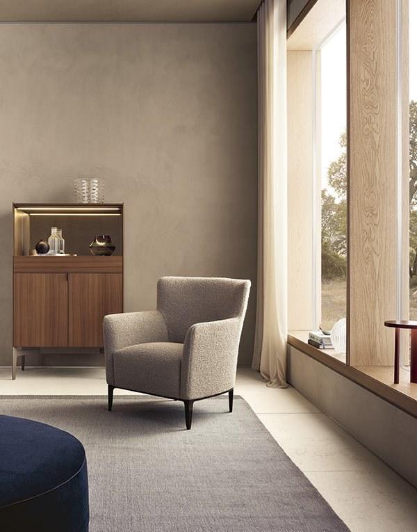 Poliform Кресло из ткани с подлокотниками Gentleman sun-id-1379774 - Вид №1