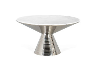 Круглый мраморный журнальный столик