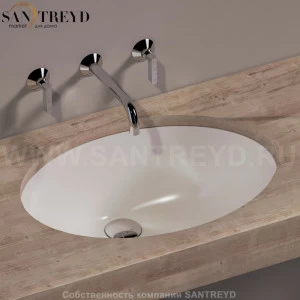 S53BIANCO Накладная раковина под столешницу  овальная Simas LFT Spazio