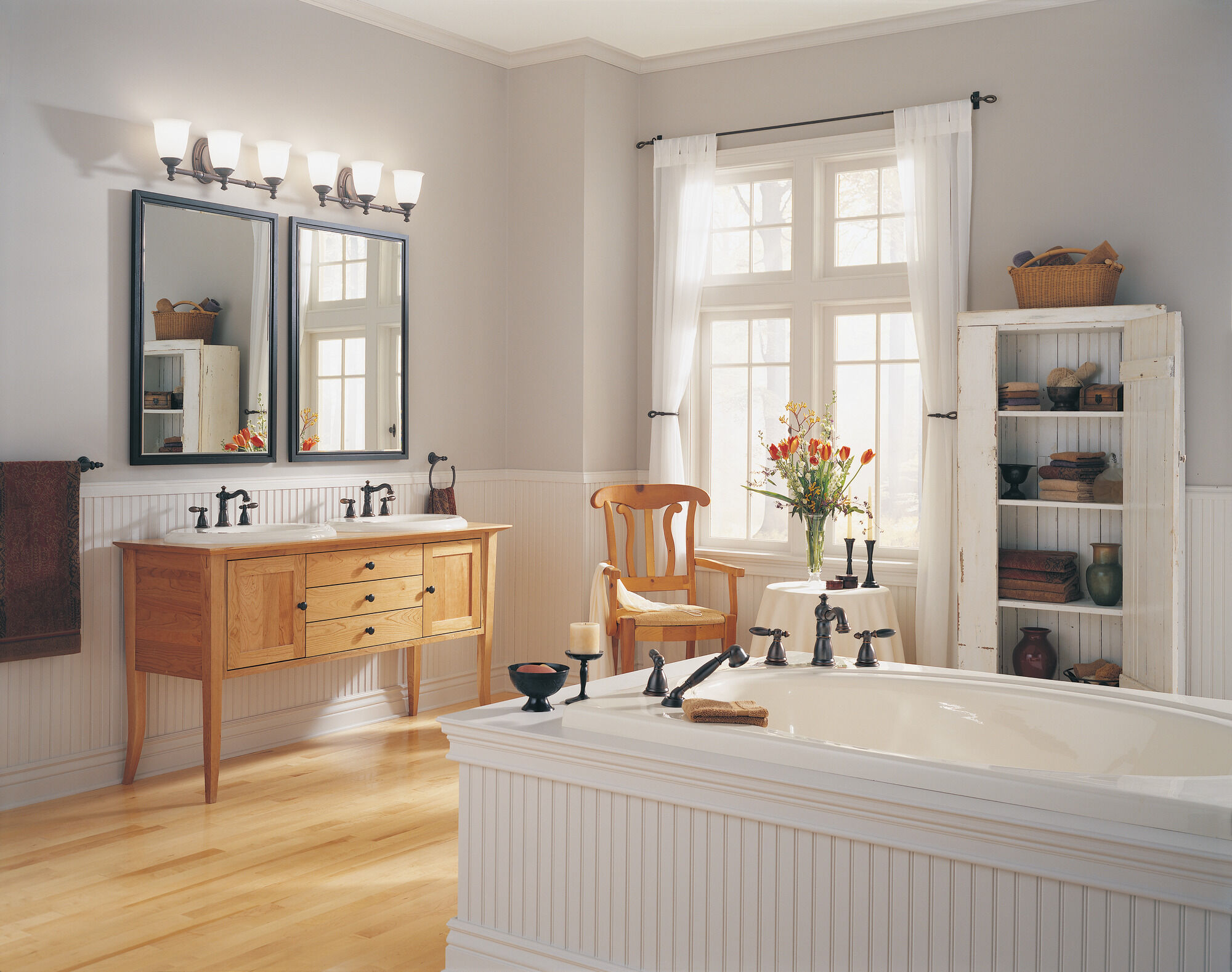 3555-RBMPU-DST Смеситель для ванной комнаты с двумя ручками Delta Faucet Victorian Венецианская бронза - Вид №12