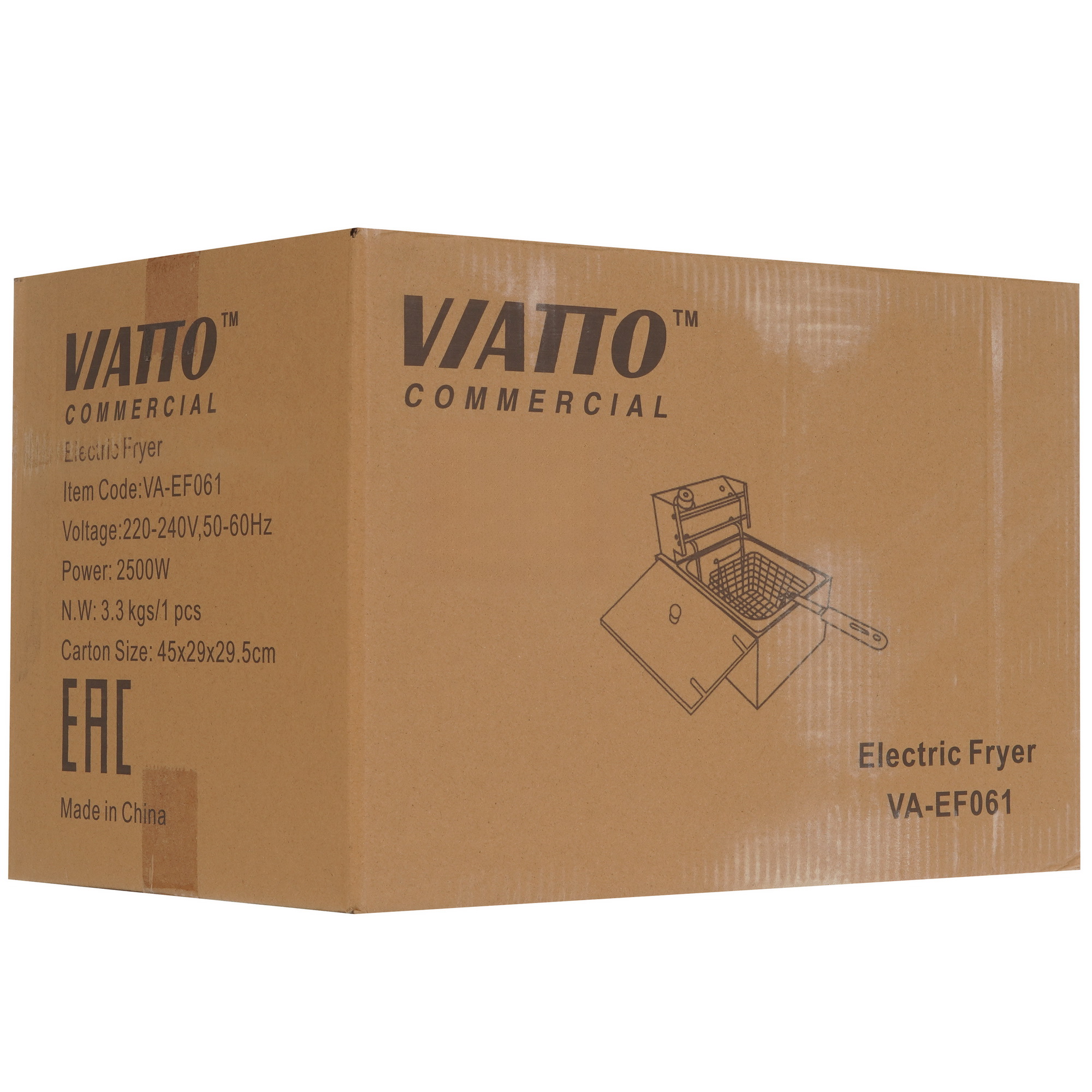 9909645 Фритюрница VIATTO VA‑EF061 серебристый STDN-0055380 - Вид №7