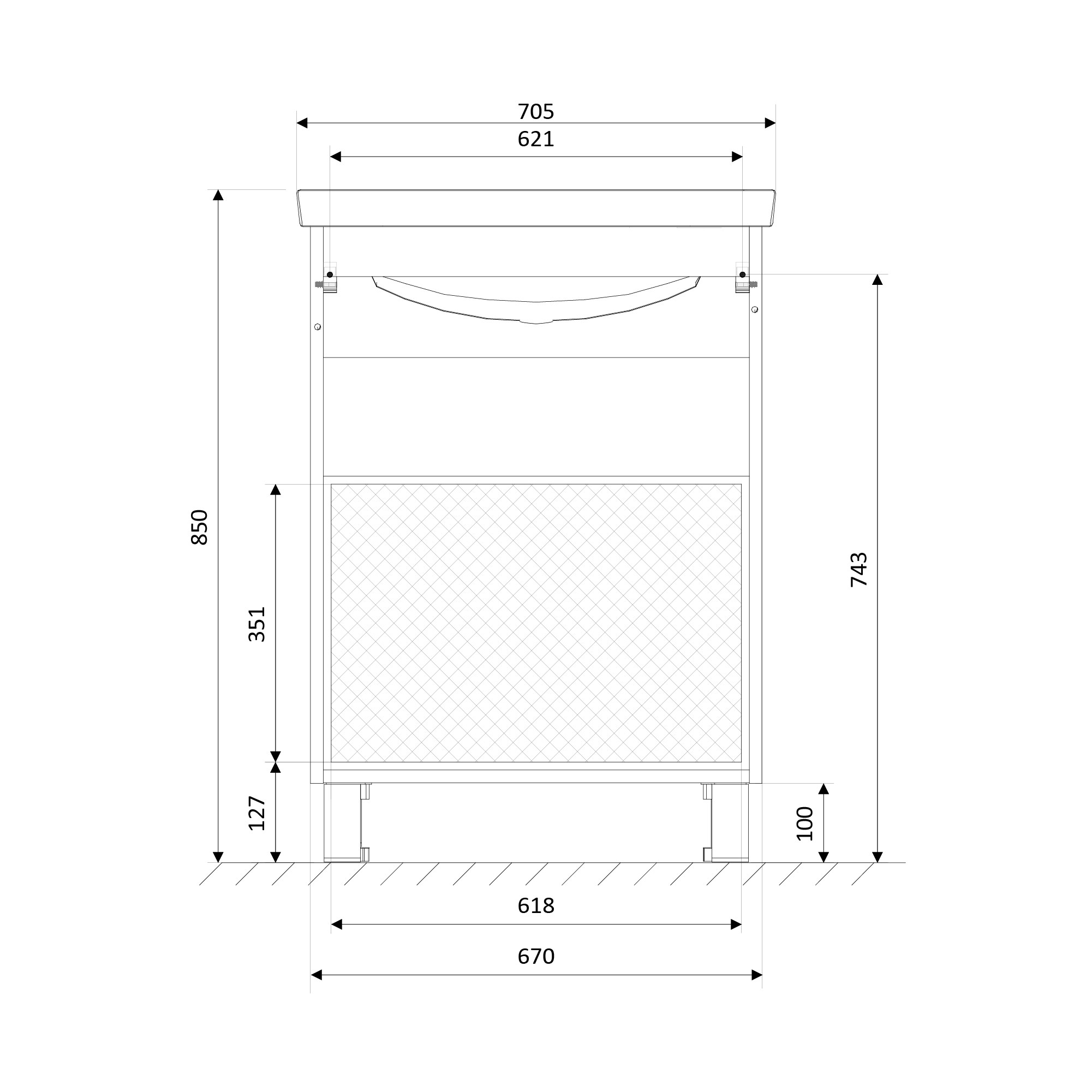У76054 Тумба Aris 70Н 2я. Белый глянец 1 Marka ARIS - Вид №4