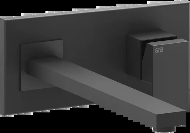 Смеситель для умывальника 44838 299 Gessi Rettangolo МАТОВО-ЧЕРНЫЙ