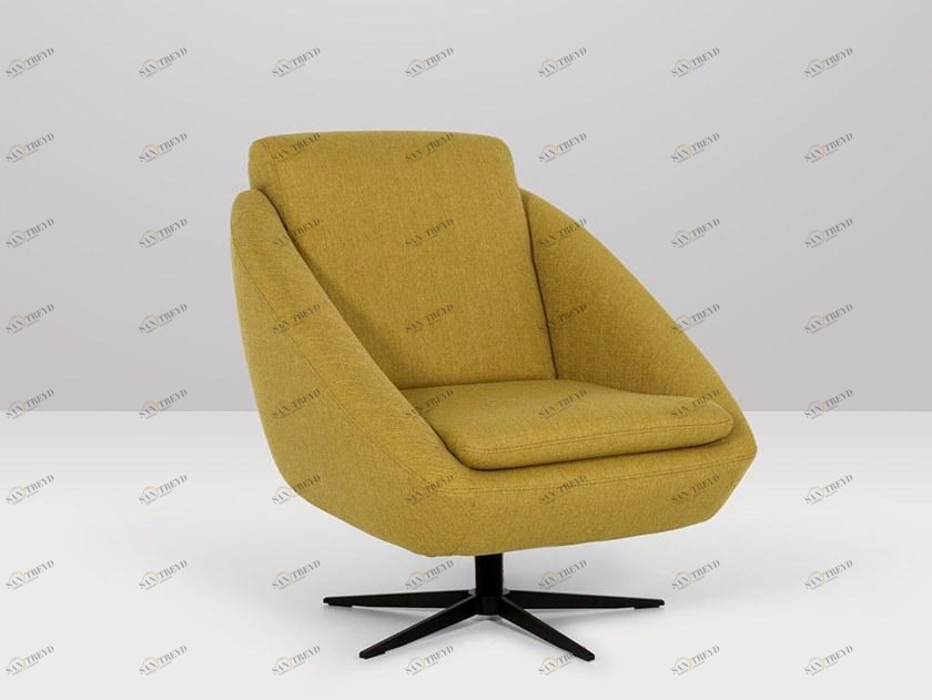 Recor Home Вращающееся кресло из ткани с 4 спицами и подлокотниками sun-id-1429149