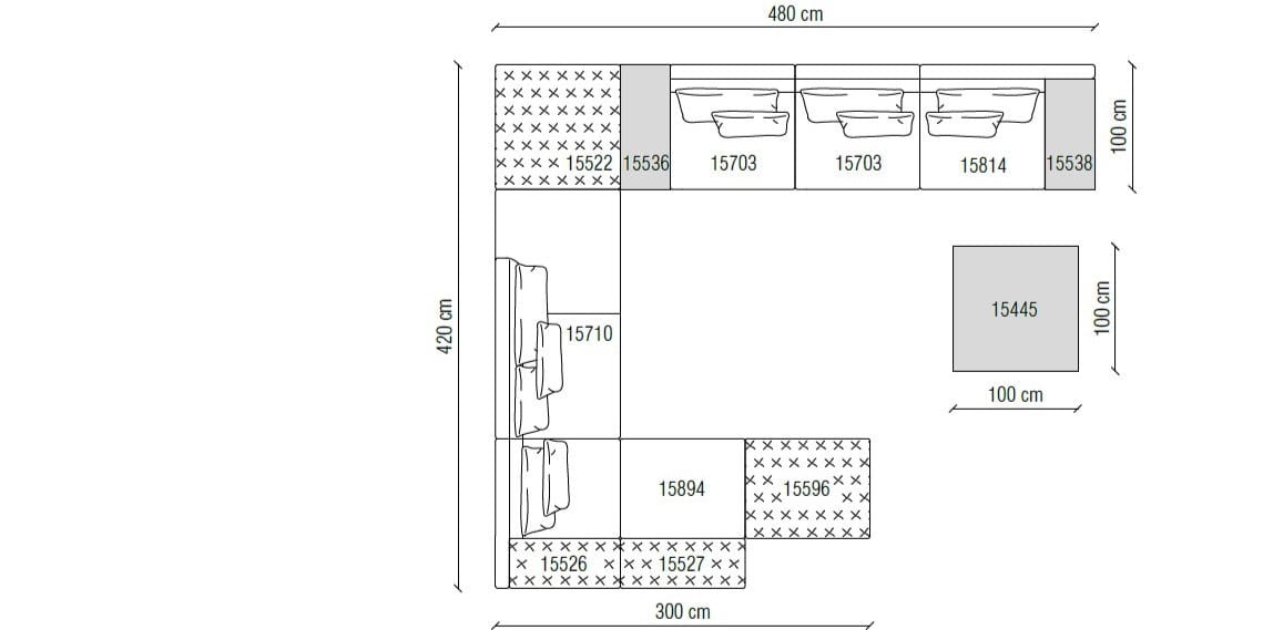 Ткань диван Frigerio Миллер ARCH-00039318 - Вид №11