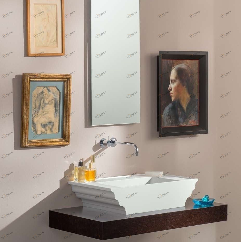 45545 Накладная раковина на столешницу  овальная Rapsel 