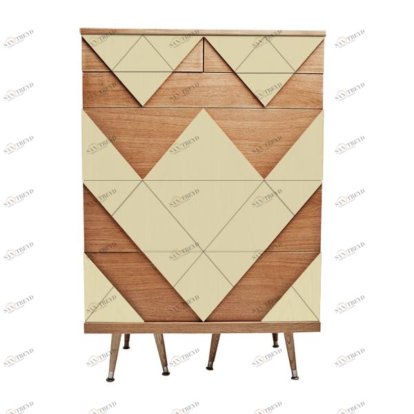 Комод с рисунком бежевый Big Woo WOODI  00-3965901 Бежевый 