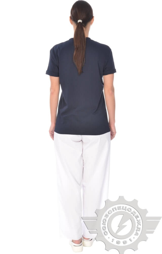 4958257 Футболка темно-синяя  Одежда для официантов  размер 3XL(56-58) Спецодежда  - Вид №11