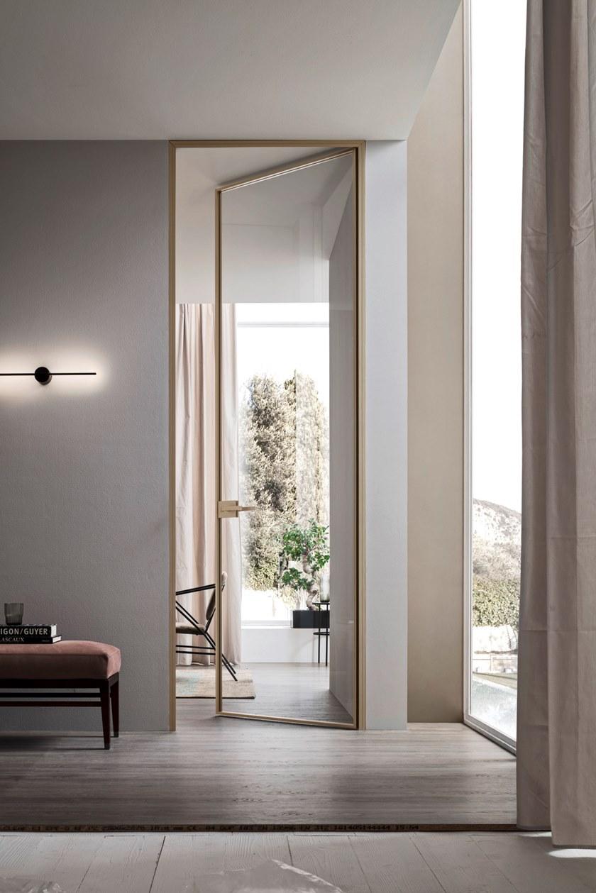 BLUINTERNI Распашная стеклянная дверь Quadro-line sun-id-1473614 - Вид №3