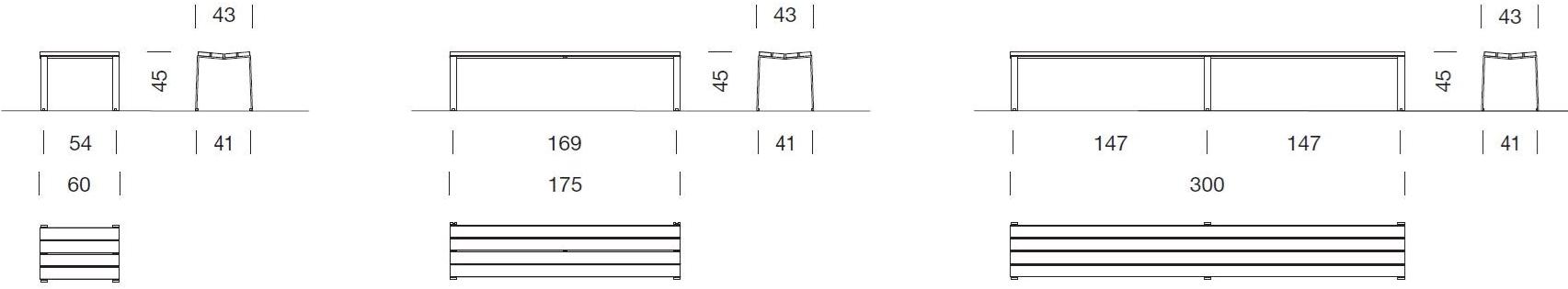 URBIDERMIS Скамья из алюминия без спинки Harpo sun-id-1488174 - Вид №2