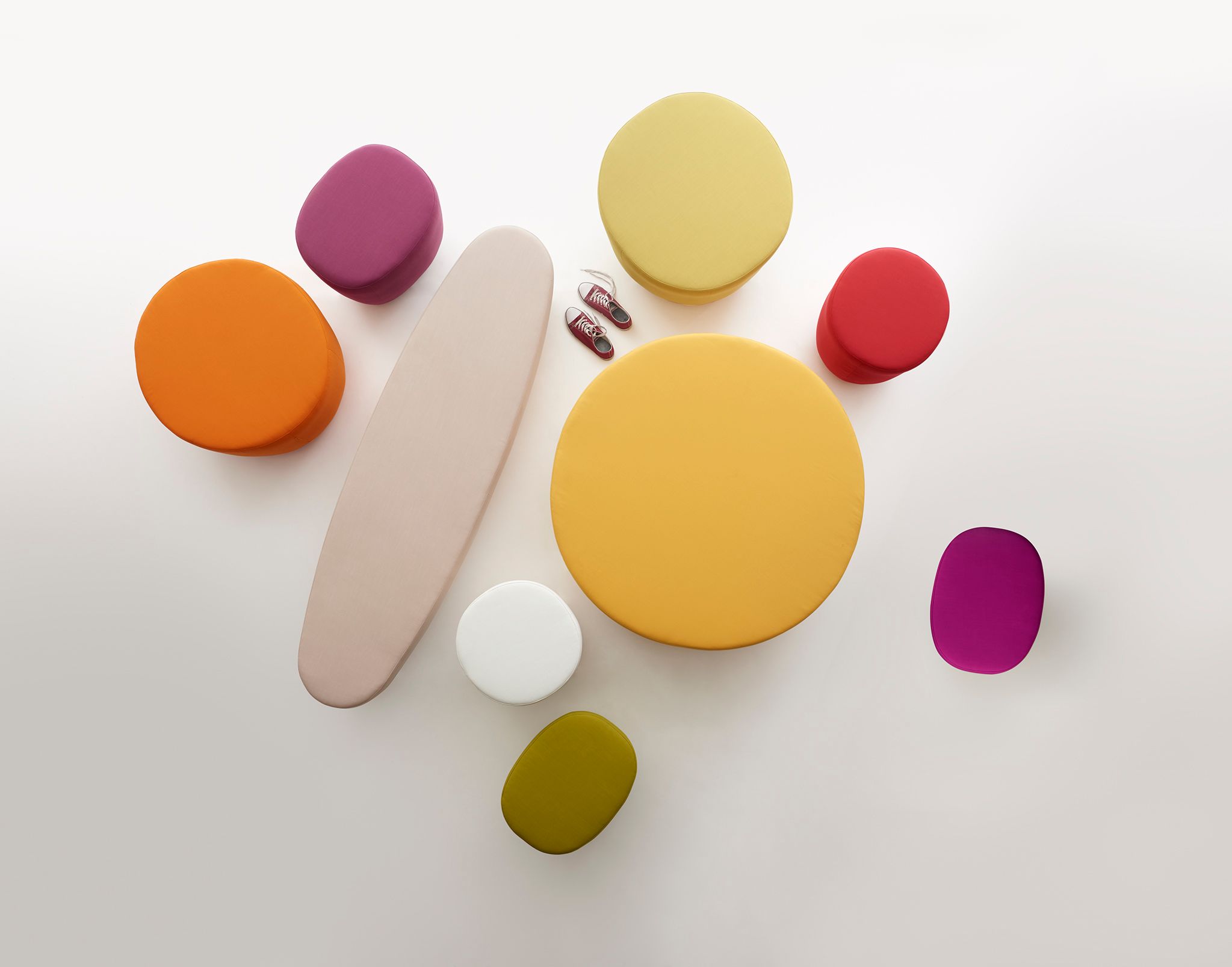 Овальный пуф из ткани Manerba CUP ARCH-00001800 - Вид №2