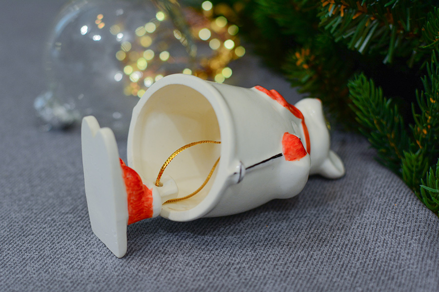 MOU-1-01 Ёлочная игрушка «мышка-колокольчик» Экочеловеки  - Вид №3