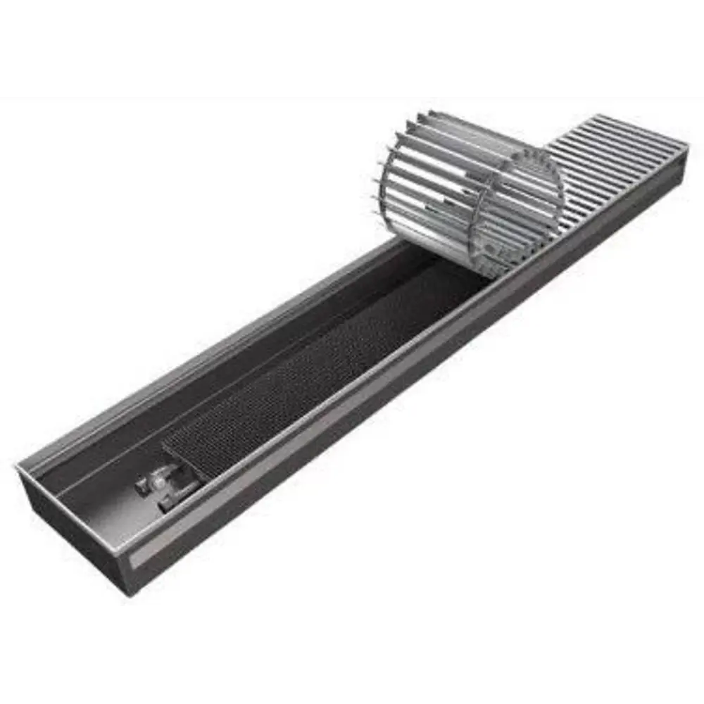 Внутрипольный конвектор КЗТО Бриз 2900x200x80 мм боковое подключение 1 теплообменник с решеткой Отсутствует STLM-2042090 - Вид №1