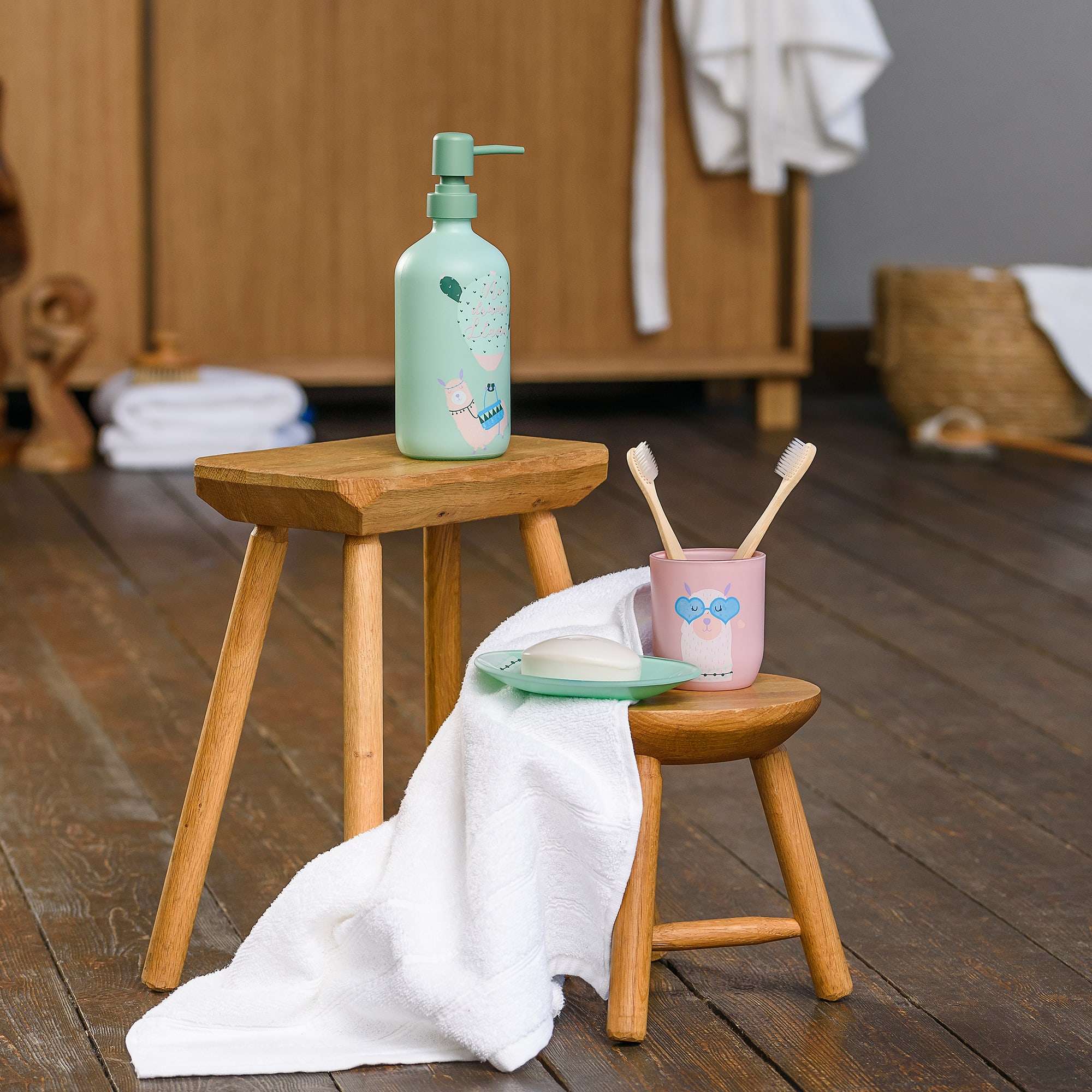 88109928 Стакан для зубных щеток стекло цвет розовый Lama Santreyd - Вид №4