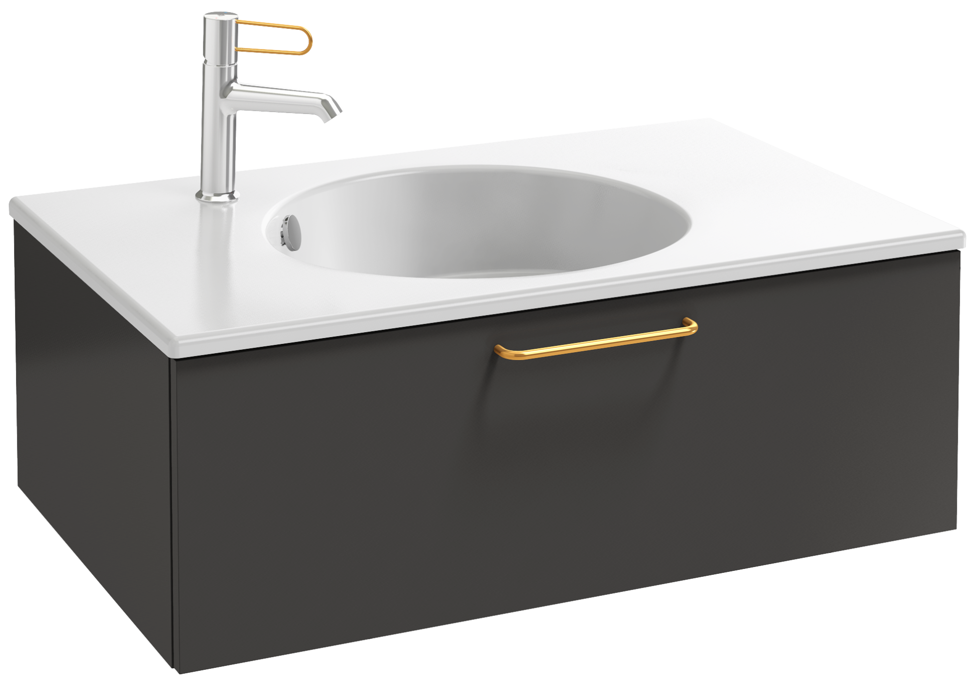 EB2515-R8-M90 Тумба под столешницу 80 см, 1 ящик, золотая ручка JACOB DELAFON ODÉON RIVE GAUCHE ODEON RIVE GAUCHE