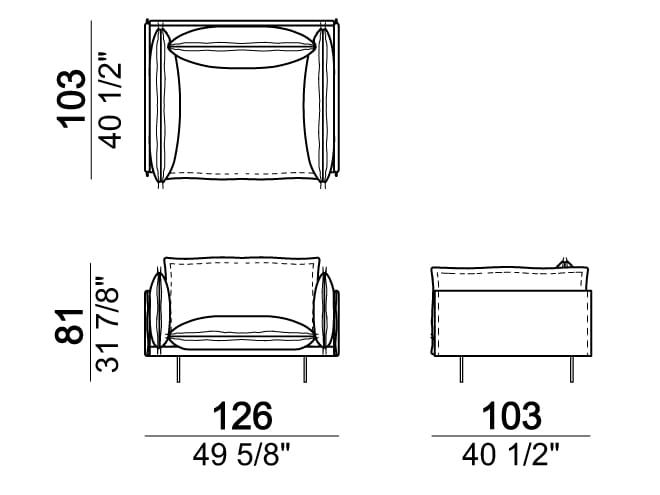 Тканевое кресло Arketipo Auto-Reverse ARCH-00004593 - Вид №2