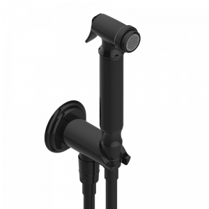 A1L-5840/9 Комплект для гигиенического душа: лейка с клапаном, усиленный шланг 1,25м и вывод для шланга со встроенным защитным остановом Thg-paris Amboise с красной яшмой Покрытие PVD бронза