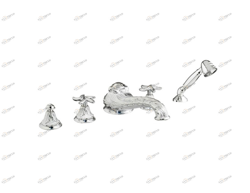 230716.B040.71 Набор для ванны с пятью отверстиями Античное серебро Mestre Versailles