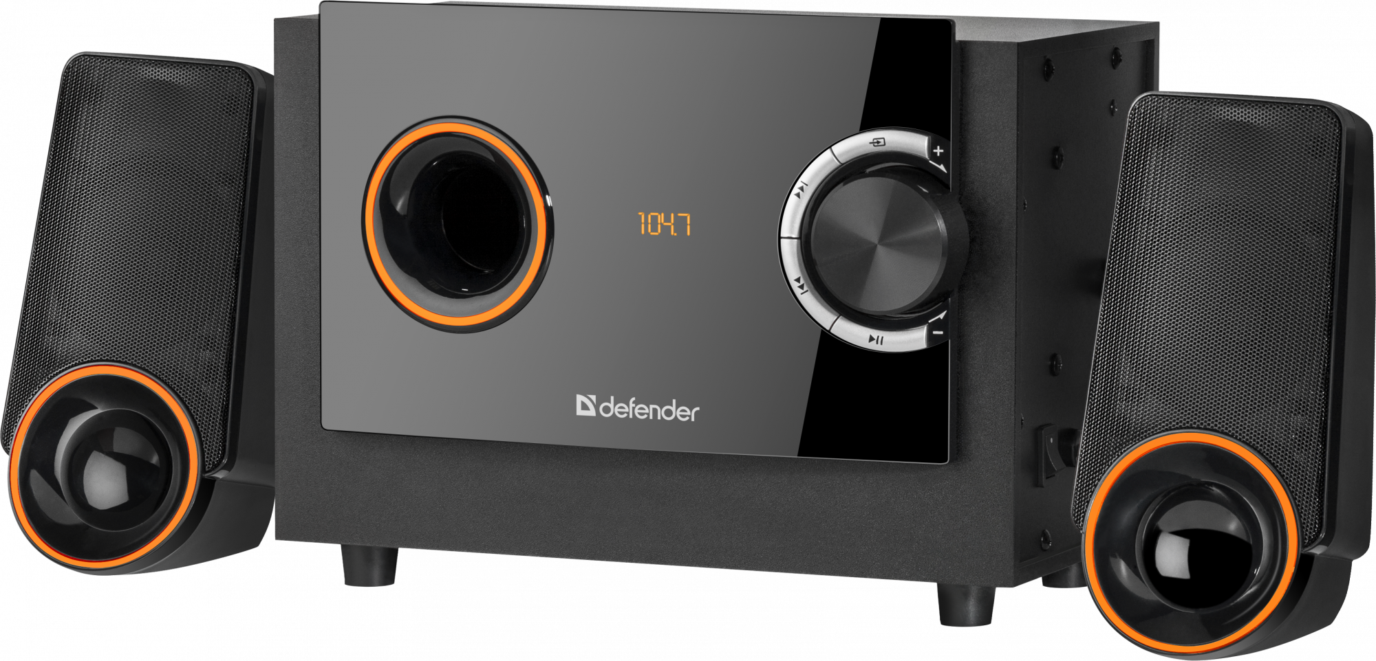 65362 акустическая 2.1 система x362 36вт, bt/fm/mp3/sd/usb/led/rc Defender Santreyd 