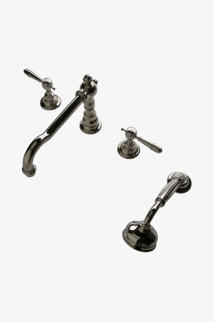 JUTF20 Скрытый наполнитель для ванны с высоким профилем Julia с металлическим ручным душем и металлическими ручками Waterworks