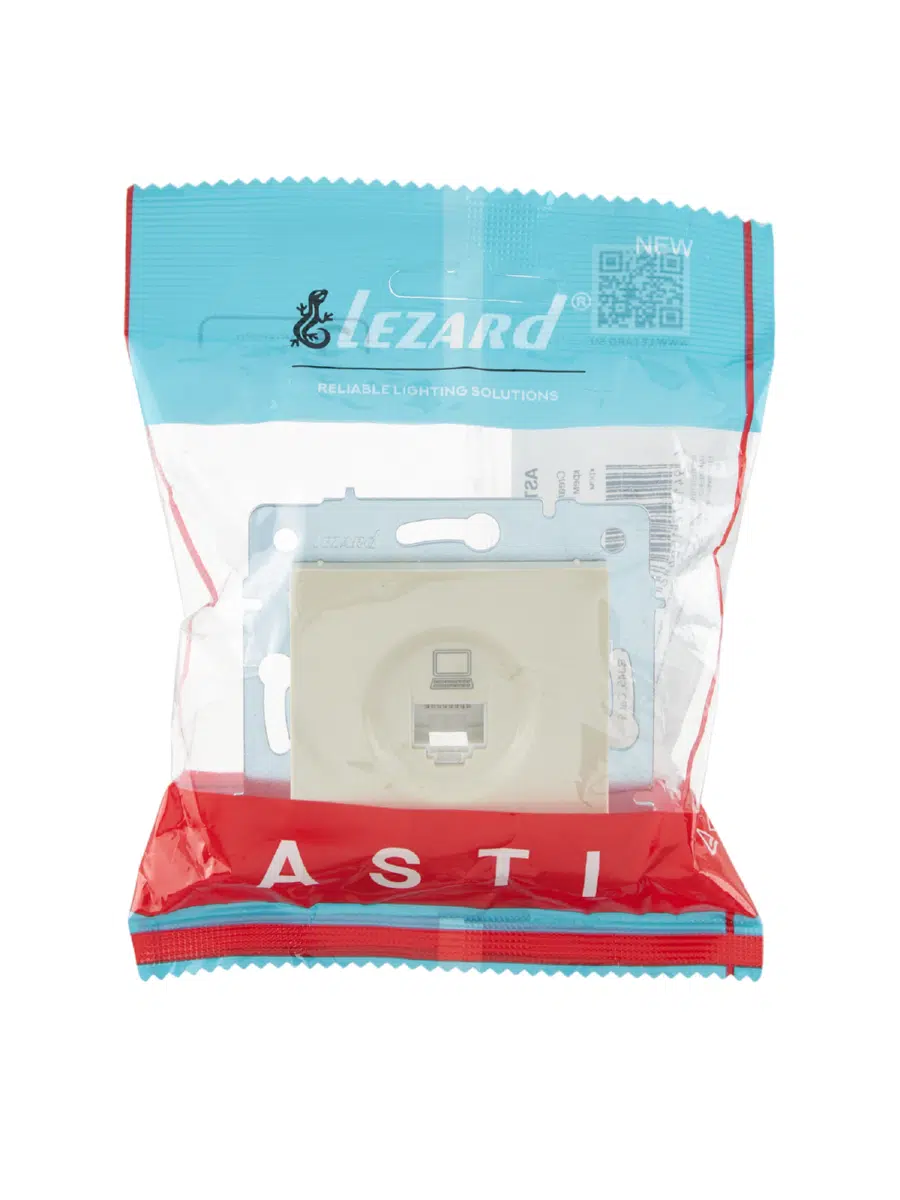 ASTI Розетка компьютерная крем механизм LEZARD 7081-0388-139
