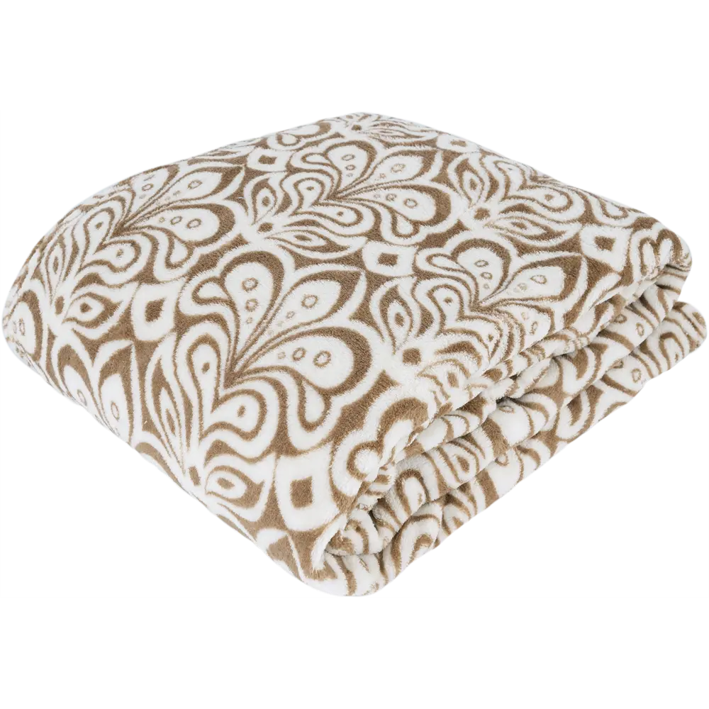 Плед «Версаль» 200х220 см микрофибра цвет коричневый BELEZZA STLM-2179275 - Вид №1