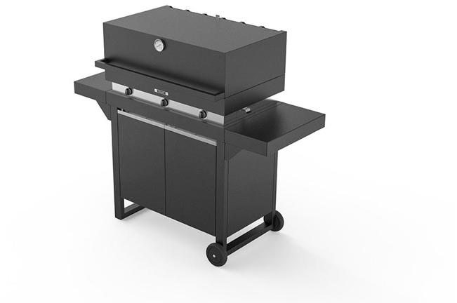 Fògher Газовая печь для барбекю с 3 конфорками и тележкой для освещения sun-id-1387174 - Вид №2