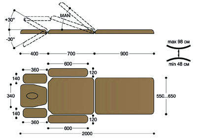 FM3C Массажный стол heliox fm3c Heliox  - Вид №4