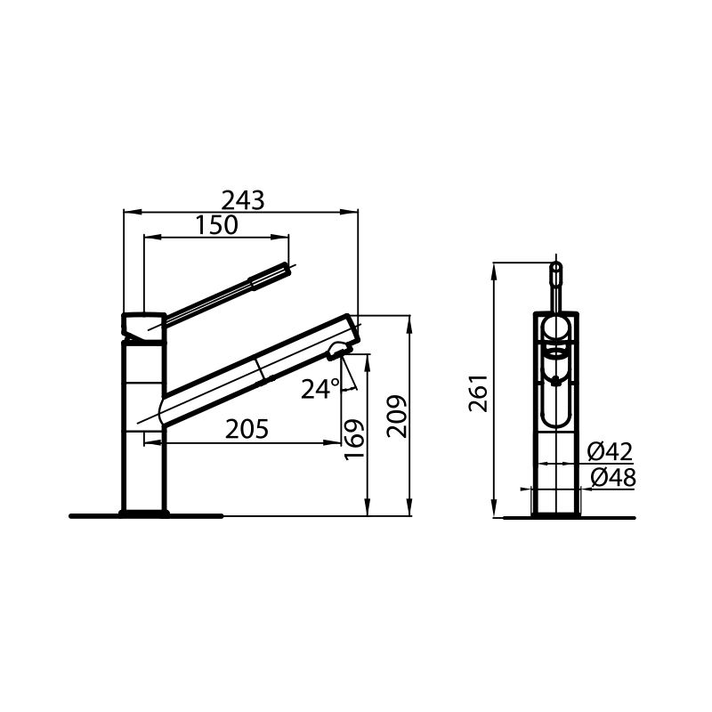 8466100 Нажмите для смесителя Lorenzo 8466 100 Fosterspa  - Вид №1