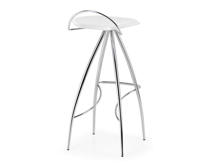 Высокий стул из хромированной стали и кожаное сиденье Cattelan italia COCO ARCH-00140657 - Вид №3