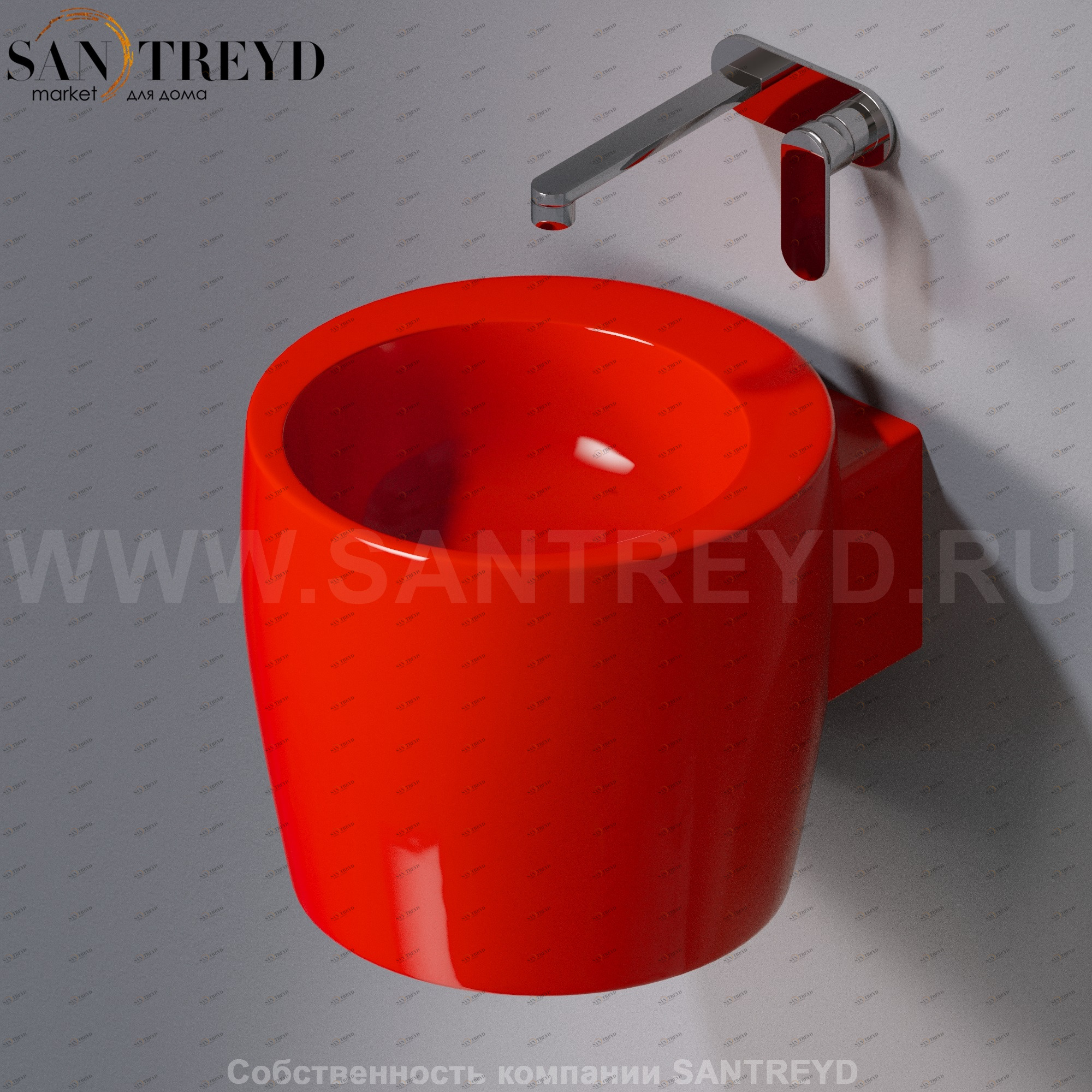 L102T0R0V1.125 Подвесная раковина настенная круглая A. e T. Italia SPOT AeT ITALIA TOTEM